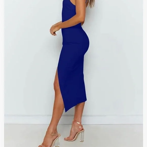 cassie blue dress euphoria oklahoma Ava Presley 47001 Cobalt Strapless Gown with Sparkle main image 0